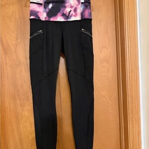 lululemon athletica Black and Pink Leggings